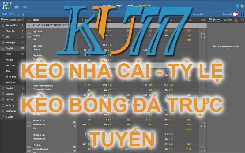 Kèo nhà cái - tỷ lệ kèo bóng đá trực tuyến Ku777 1 keo bong da truc tuyen ku777